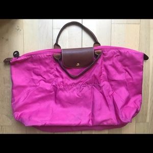 Longchamp Le Pliage Pink Tote Bag Large